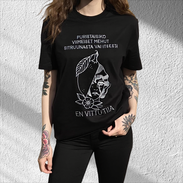 T-paita - Sitruuna Unisex (EVT x Joni Stenfors)